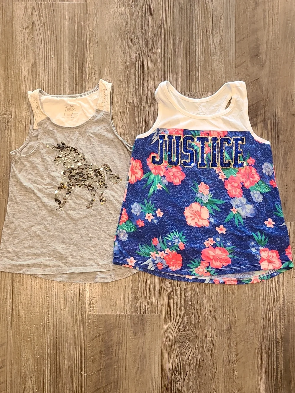 Justice 2 Pair of Sequins Tank Top Size 8